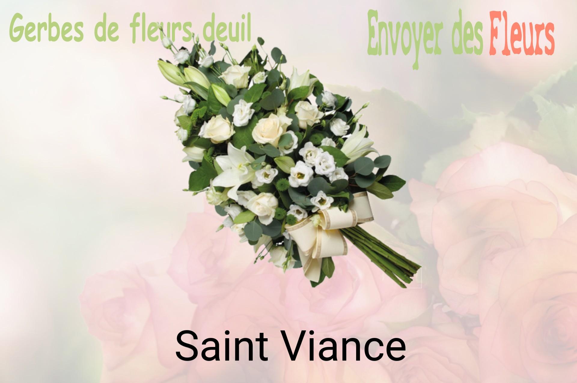 Gerbe de fleurs de deuil livrée à Saint-Viance